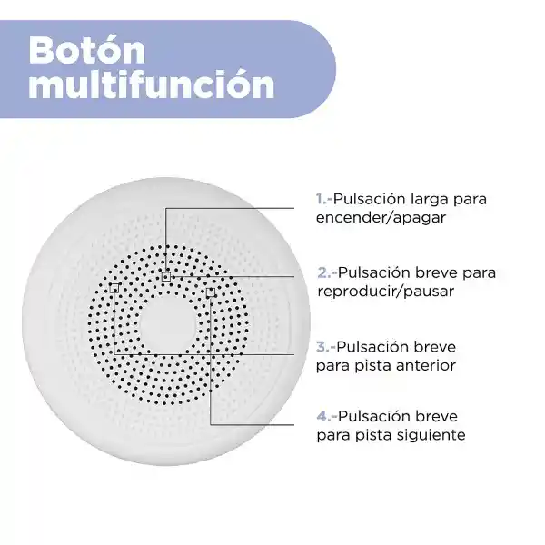 Bocina Inalambrica Modelo Bt2602 Blanco Serie Sanrio Miniso