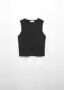 Top Vest Negro Talla 22 Niñas Mango