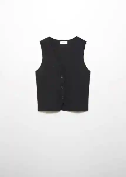 Top Vest Negro Talla 22 Niñas Mango