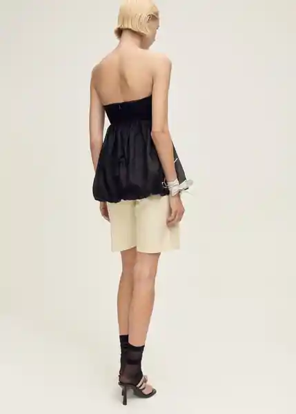 Top Gang Negro Talla L Mujer Mango