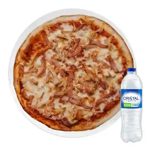 Pza pollo-tocineta+cristal sin gas 600ml