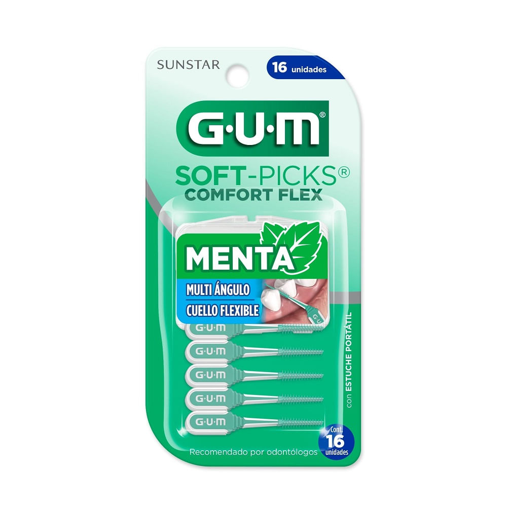 Gum Cepillo Interdental Soft Picks Comfort Flex Menta 16 und