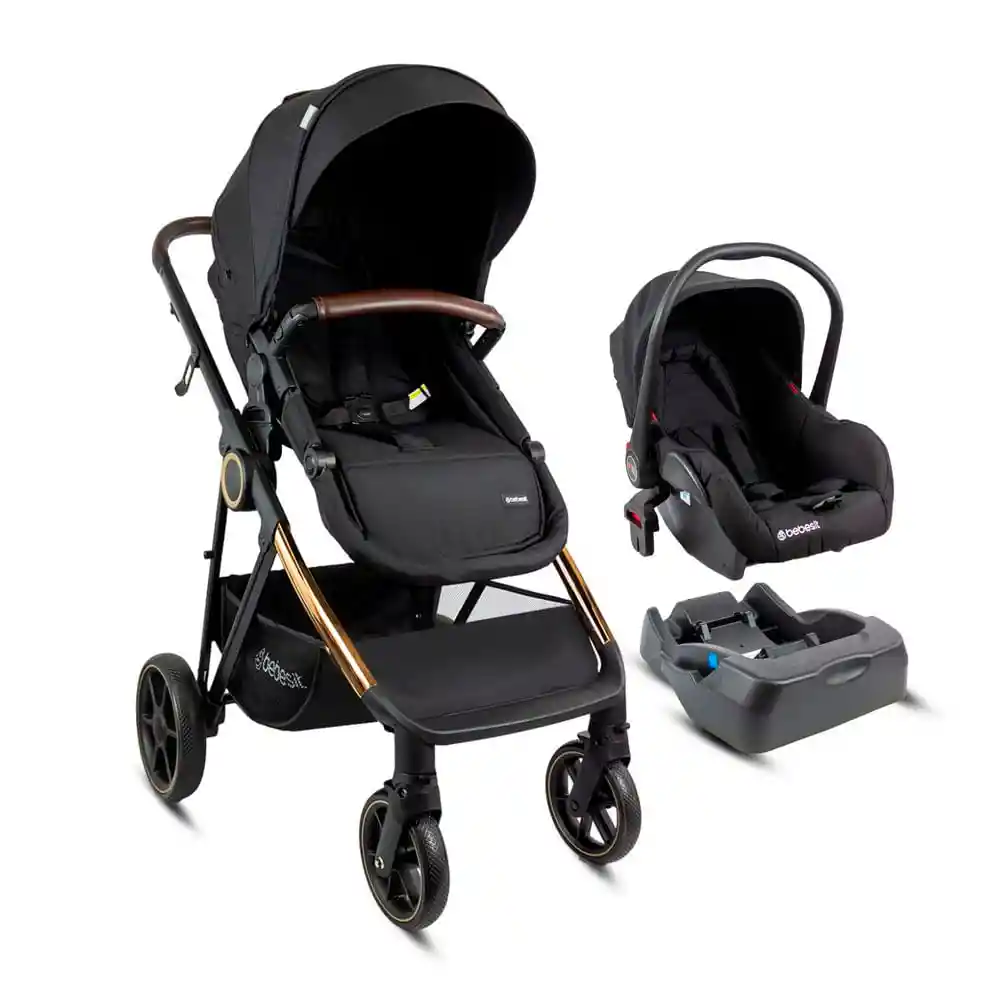 Coche Travel System Cosmos Negro Bebesit Gold