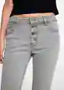 Jean Buttonf Tejano Gris Talla 21 Niñas Mango