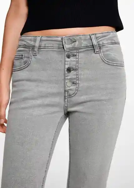 Jean Buttonf Tejano Gris Talla 21 Niñas Mango