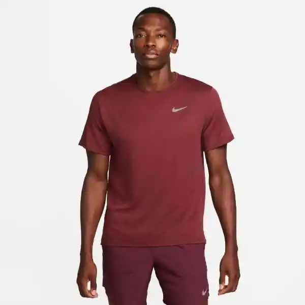 Nike Camiseta Uv Miler Manga Corta Para Hombre Rojo Talla XL