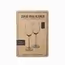 Ambiente Gourmet Copa Vino Blanco en Cristal Capacidad 430 mL