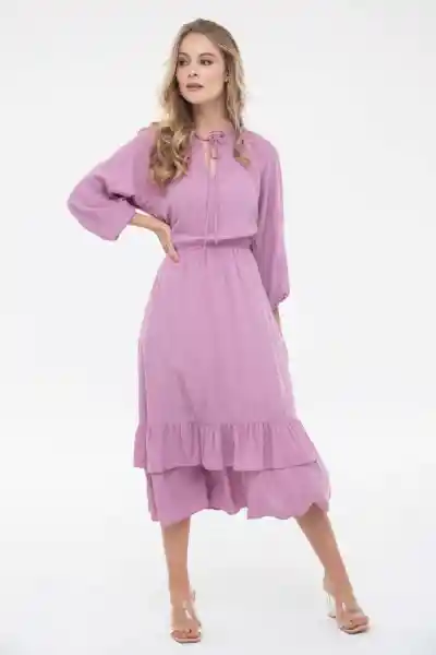 Regged Vestido Midi Chateau Color Morado Medio Talla L