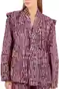 Chaqueta Zebra Fucsia Para Mujer Malfi