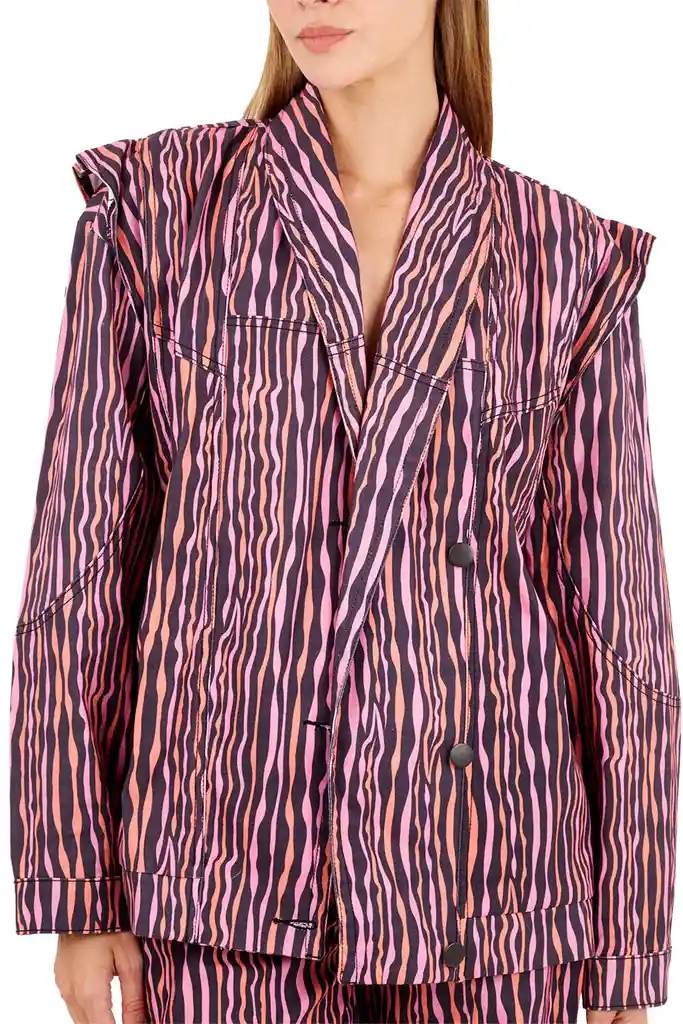 Chaqueta Zebra Fucsia Para Mujer Malfi