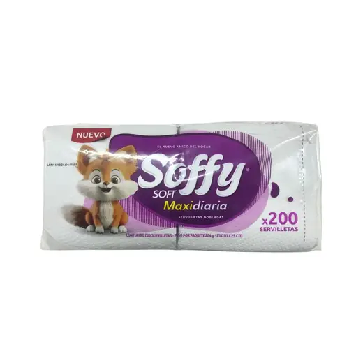 Servilleta Doblada Por 4 - Soffy X 200 Uds