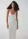 Vestido Lily Blanco Talla XL Mujer Mango