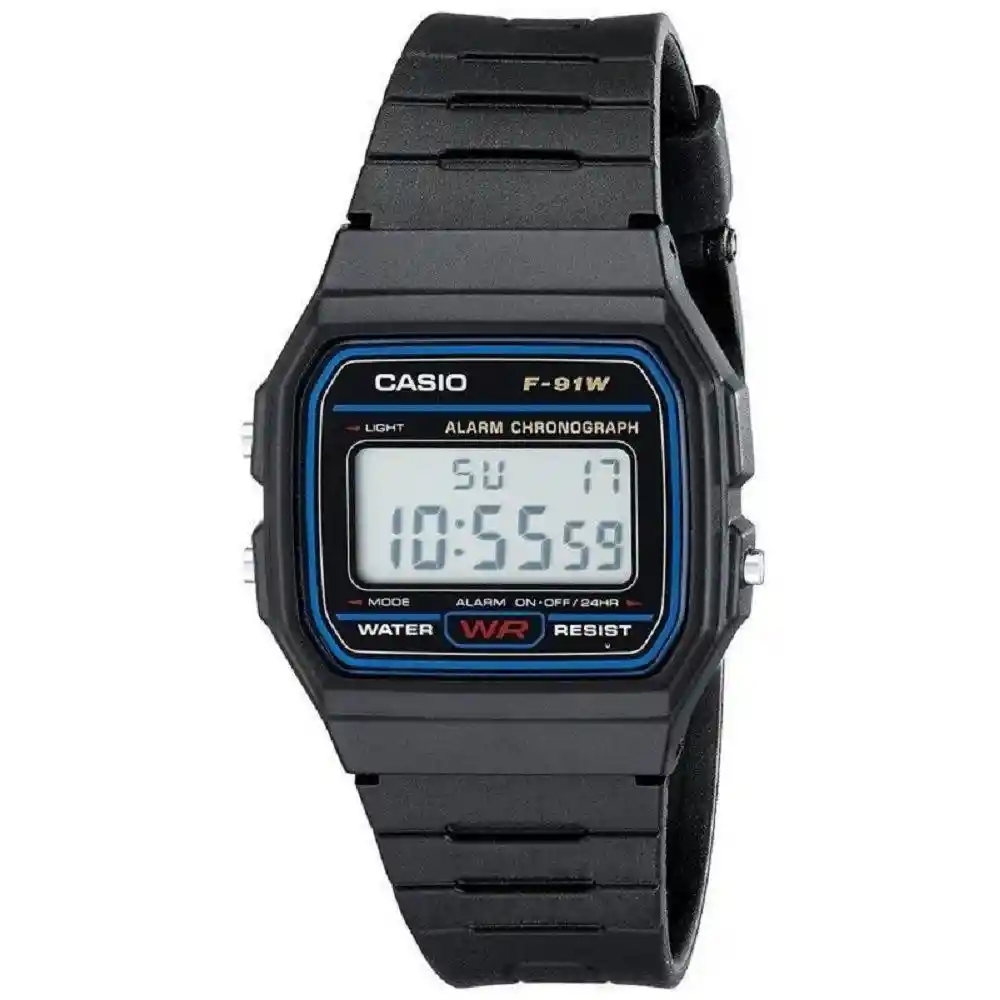 Casio Retro Unisex F91 W 1A negro