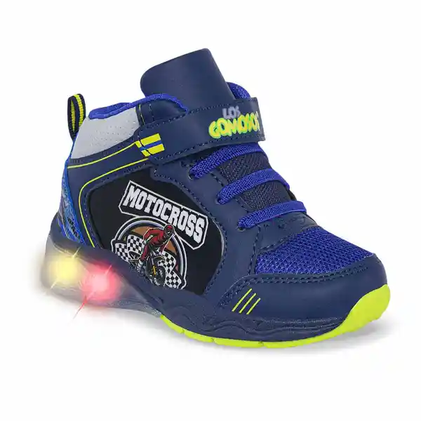 Los Gomosos Tenis Con Luces Weser Para Niño Azul Oscuro Talla 28