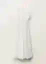 Vestido Moss Blanco Talla S Mujer Mango