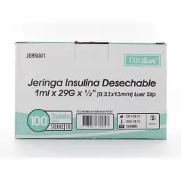 Alfa Safe Jeringa Insulina desechable