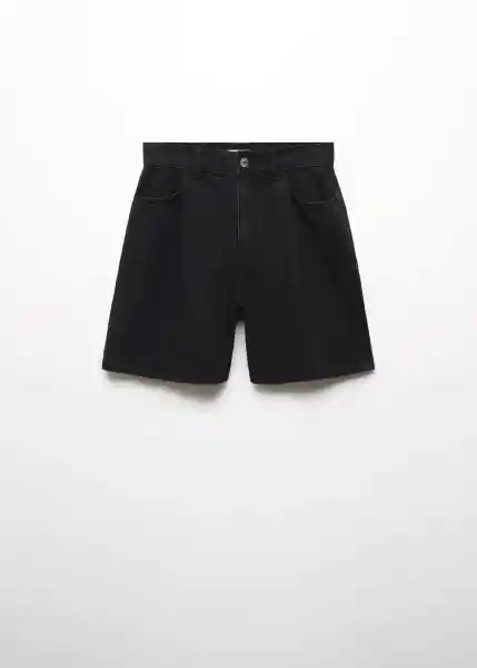 Short Marina Tejano Negro Talla 46 Mujer Mango