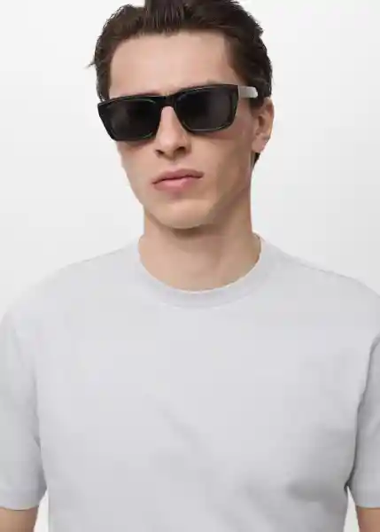 Camiseta Cherlo Azul Talla S Hombre Mango