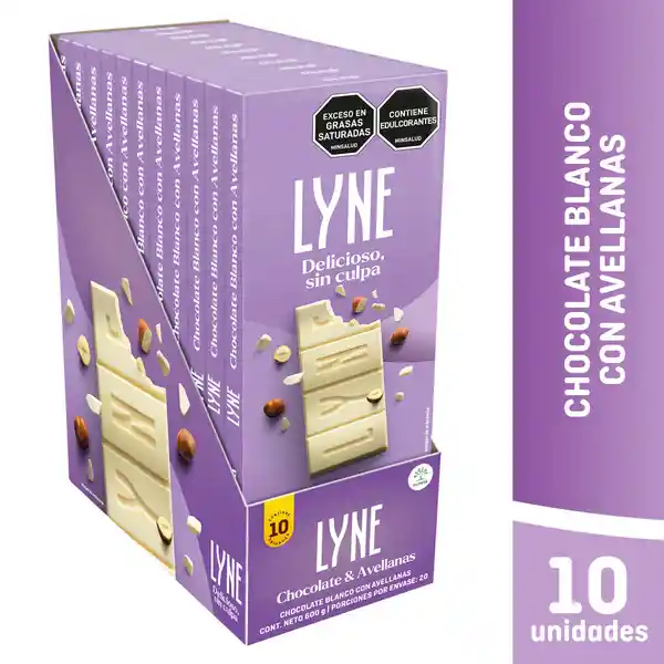 Lyne Golosina Blanco Avellana Plegadiza x 10 un x 60 g