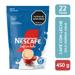 Café con Leche NESCAFÉ soluble x 450g