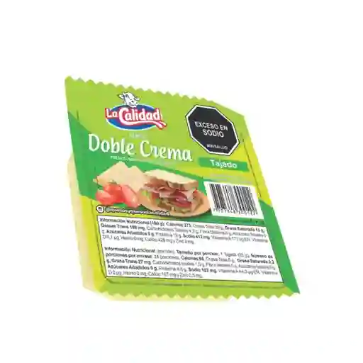 La Calidad Queso Doble Crema Tajado