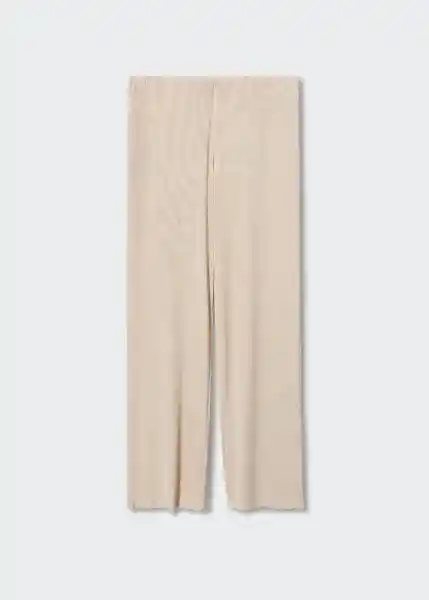 Pantalón Mariona Beige Talla S Mujer Mango