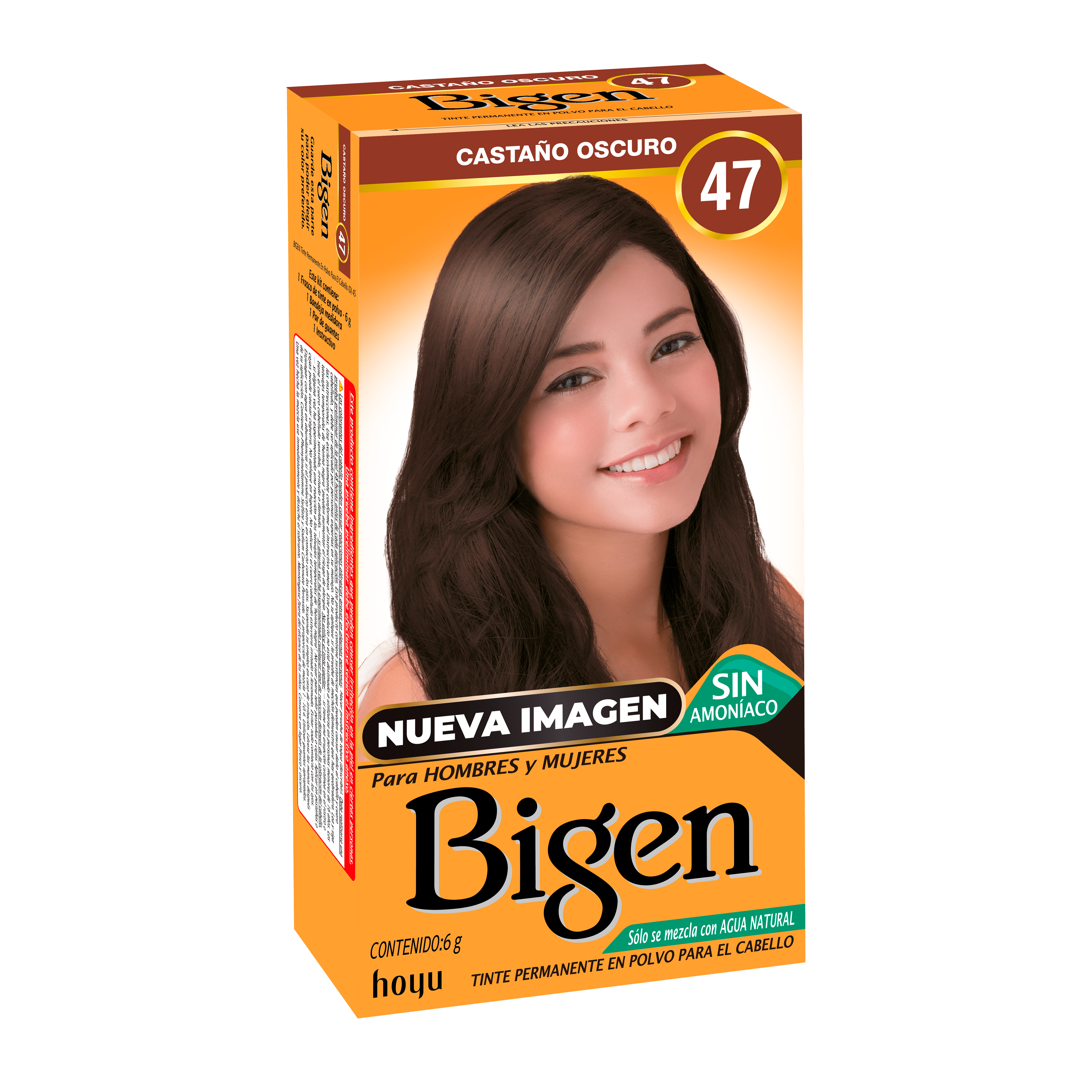 Bigen Tinte Capilar en Polvo 47 Castaño Oscuro
