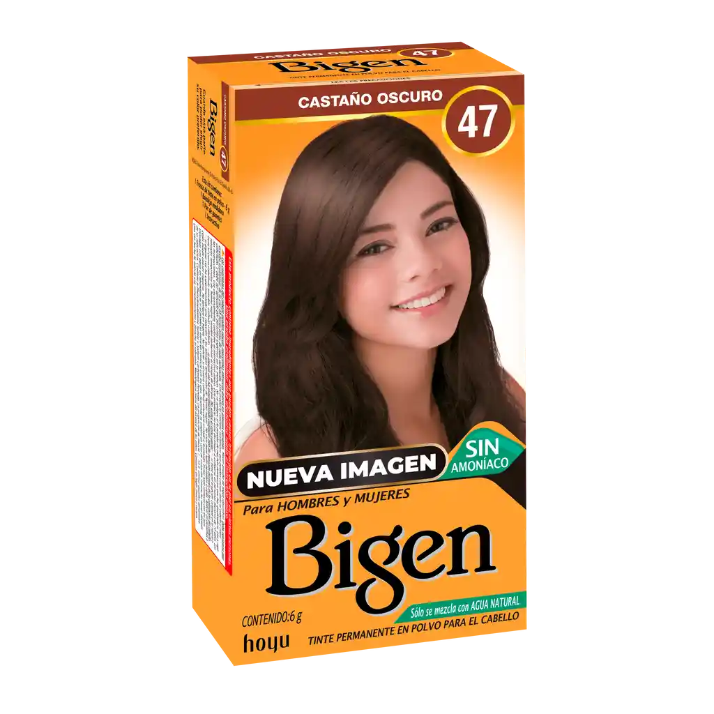 Bigen Tinte Capilar en Polvo 47 Castaño Oscuro