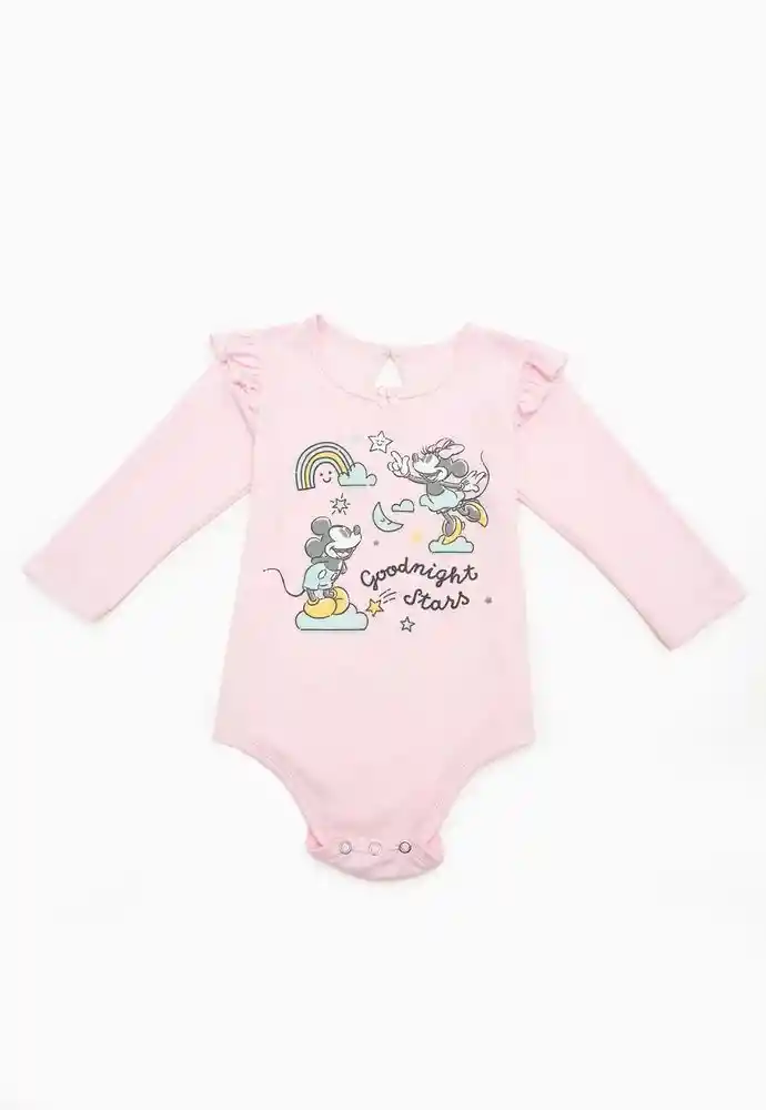 Body Manga Larga Niña 3/6 Meses-rosado