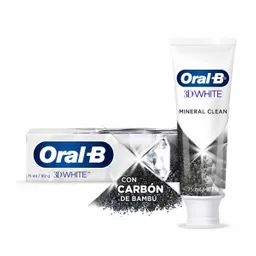Oral-B 3D White Mineral Clean Cema de Dientes Con Flúor 75 mL