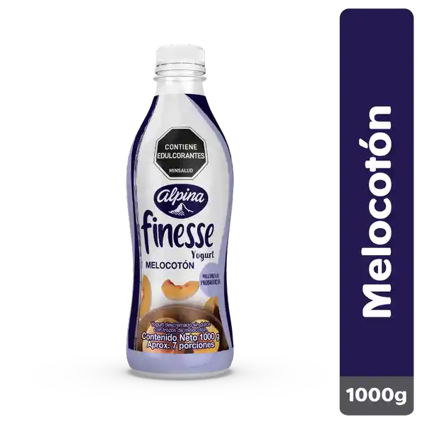 Finesse Yogurt con Probióticos Sabor a Melocotón