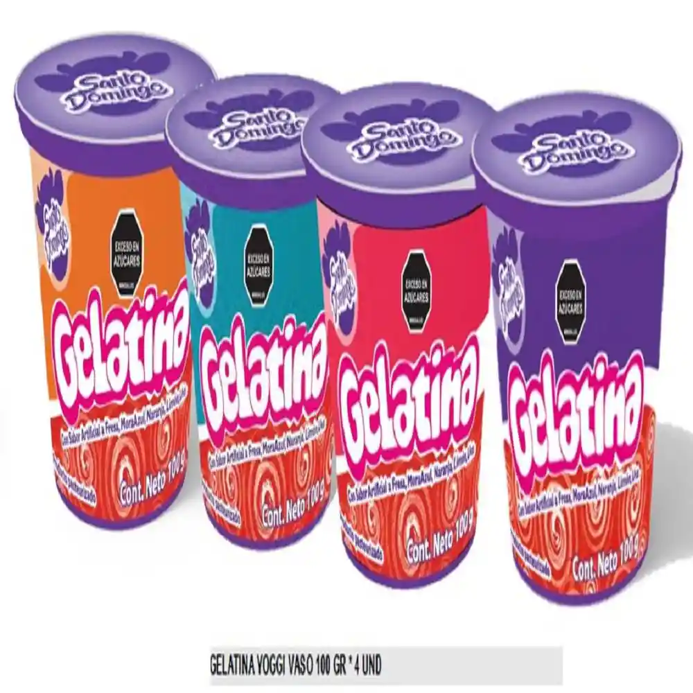 Gelatina Sabor Surtido Vaso Santo Domingo