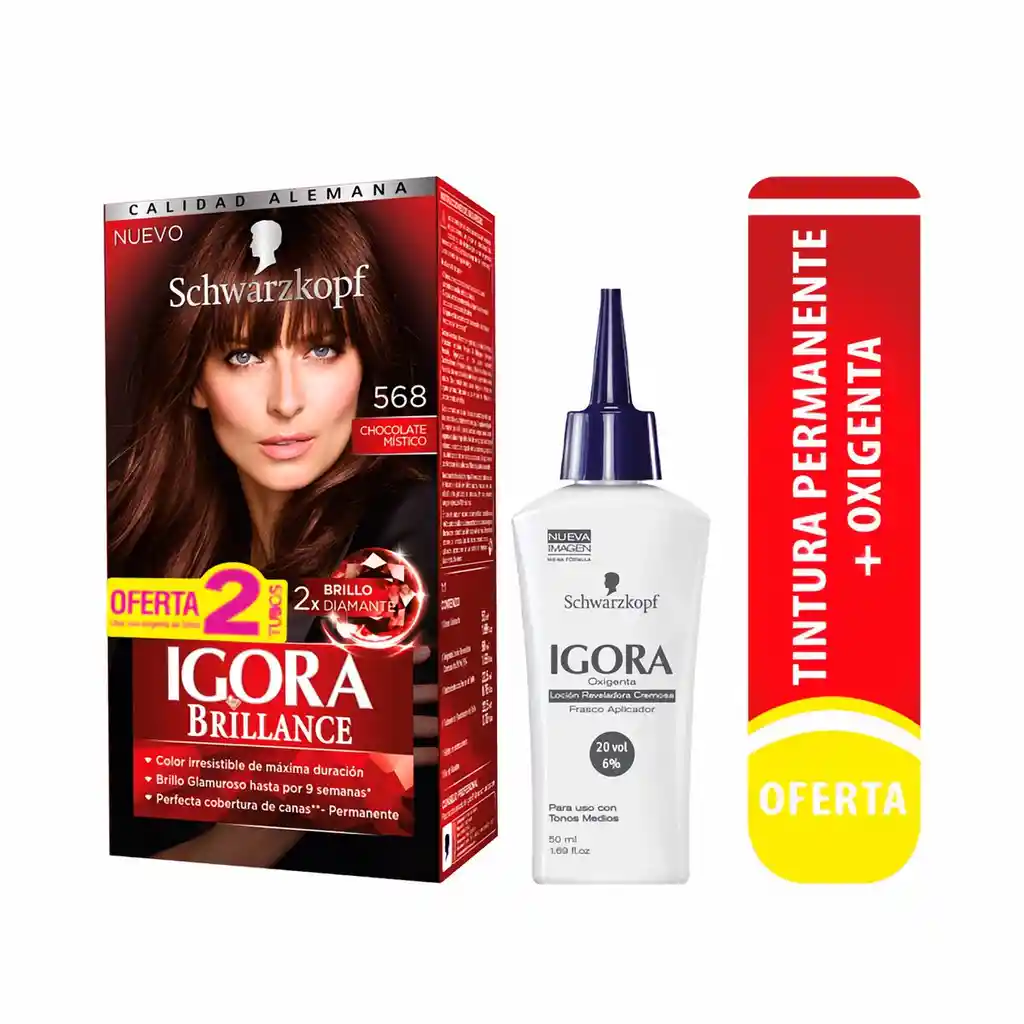 Igora Brillance Tinte 568 Chocolate Místico + Oxigenta