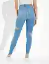 Jean High-rise Jegging Azul Talla 00 Short Mujer American Eagle