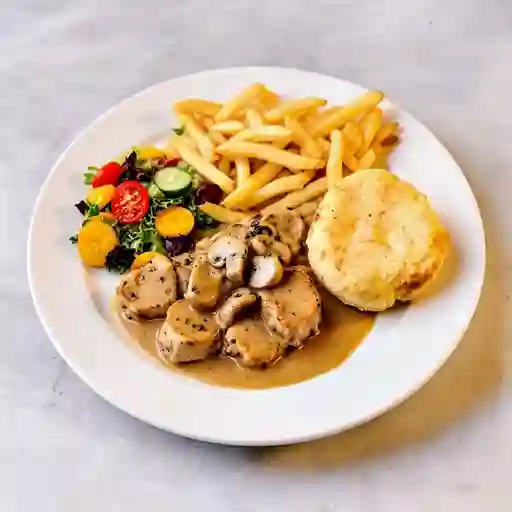 Medallones de Cerdo en Salsa de Champiñones
