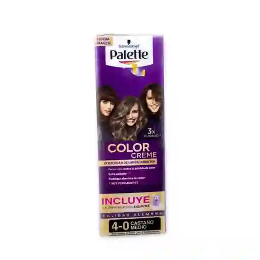 Palette Tinte Color Creme 4 0 castaño medio