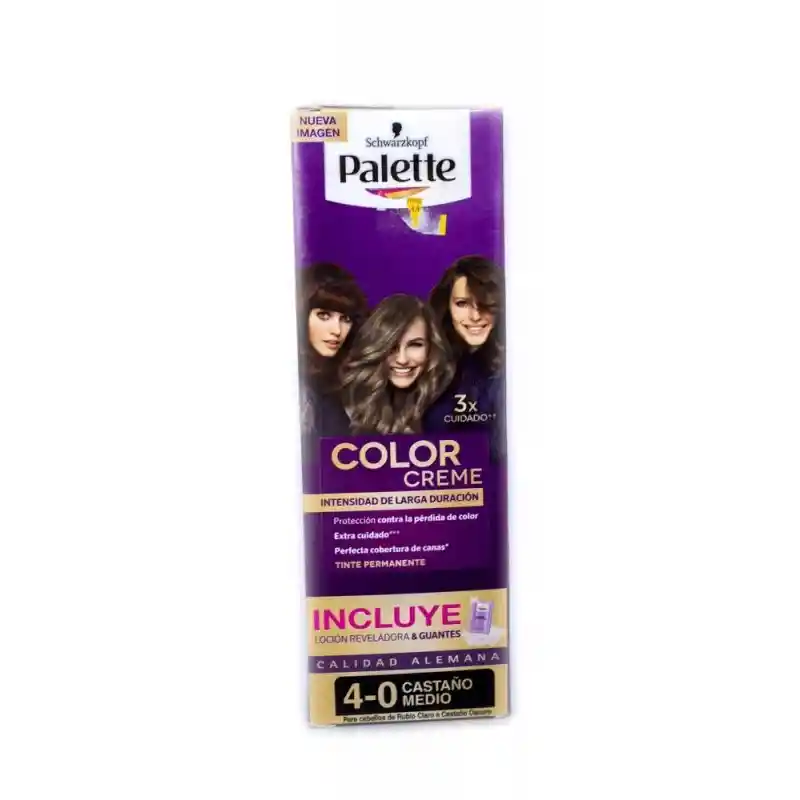 Palette Tinte Color Creme 4 0 castaño medio