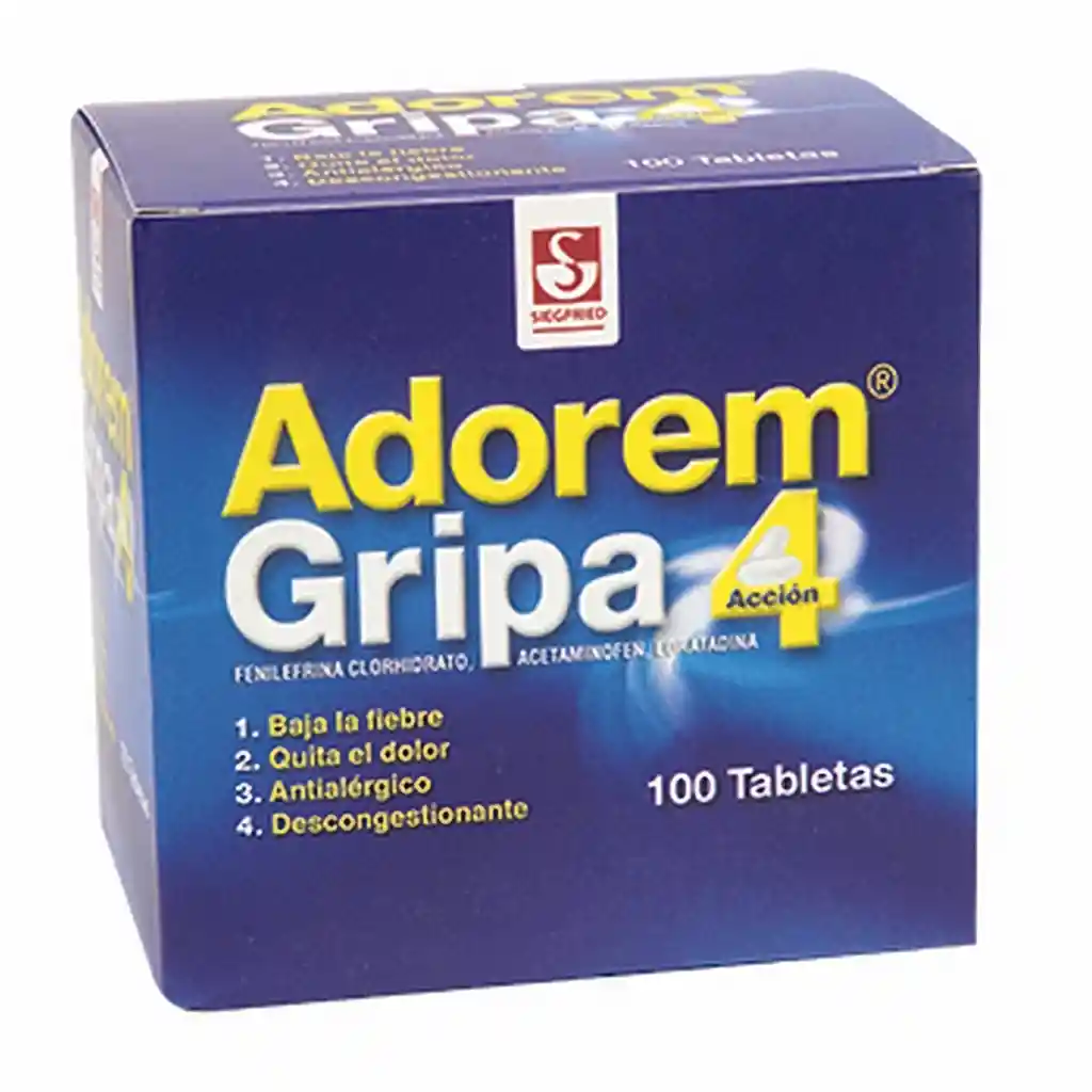 Adorem Gripa 4 Acción