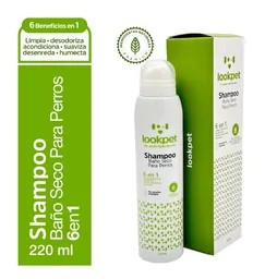 Lookpet Shampoo Baño Seco Para Perro 6 En 1 - 220ml