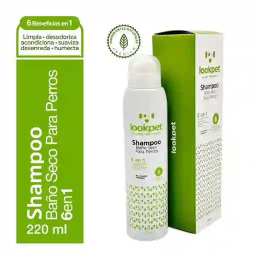 Lookpet Shampoo Baño Seco Para Perro 6 En 1 - 220ml