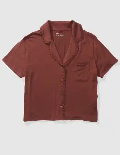 Pijama Aerie Vinotinto Talla Large 1853677 American Eagle