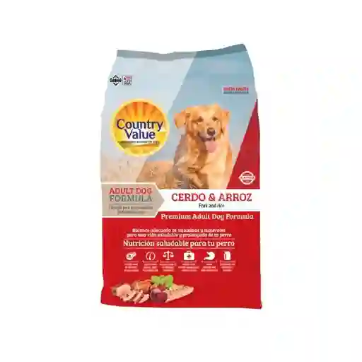 Country Value Alimento Premium para Perros Adultos Cerdo y Arroz