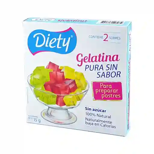 Diety Gelatina en Polvo Pura sin Sabor y sin Azúcar
