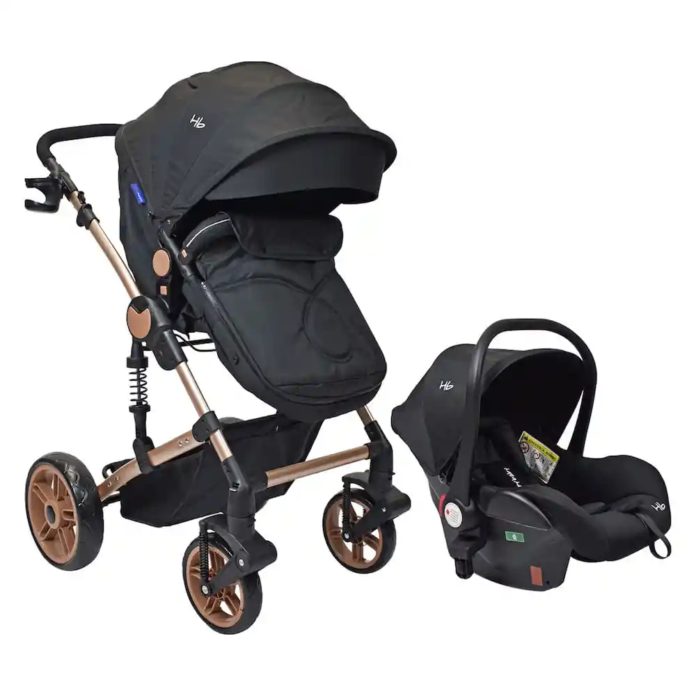 Coche Moises Travel Bebé Gadi Negro Happy Baby