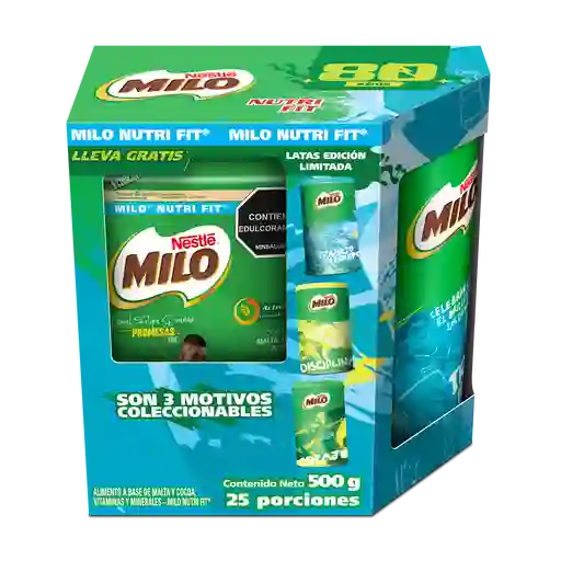 Bebida en polvo MILO NUTRI FIT x 500g gratis Lata Coleccionable