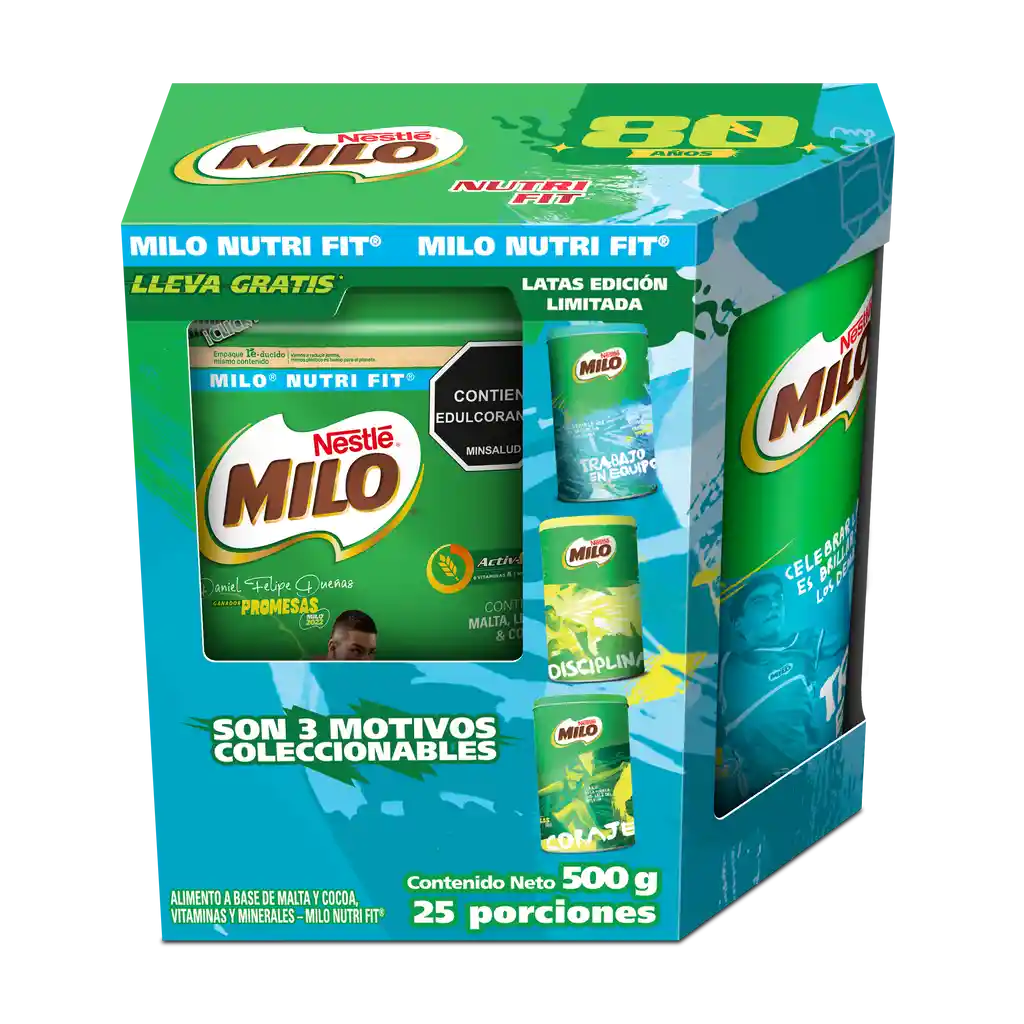 Bebida en polvo MILO NUTRI FIT x 500g gratis Lata Coleccionable