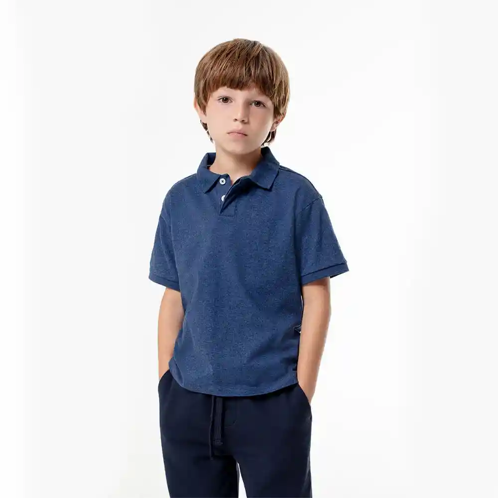Camiseta Tipo Polo Manga Corta en Algodón Kids Masculino Layed Gef