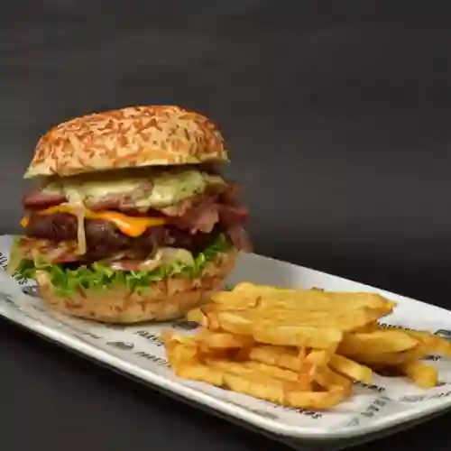 Hamburguesa mixta parrillera