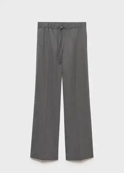 Pantalón Lazy Gris Talla M Mujer Mango