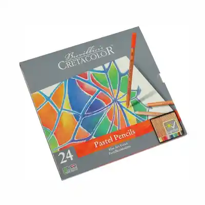 Cretacolor Lápiz Pastel Con Estuche Metal Redondo Mediano